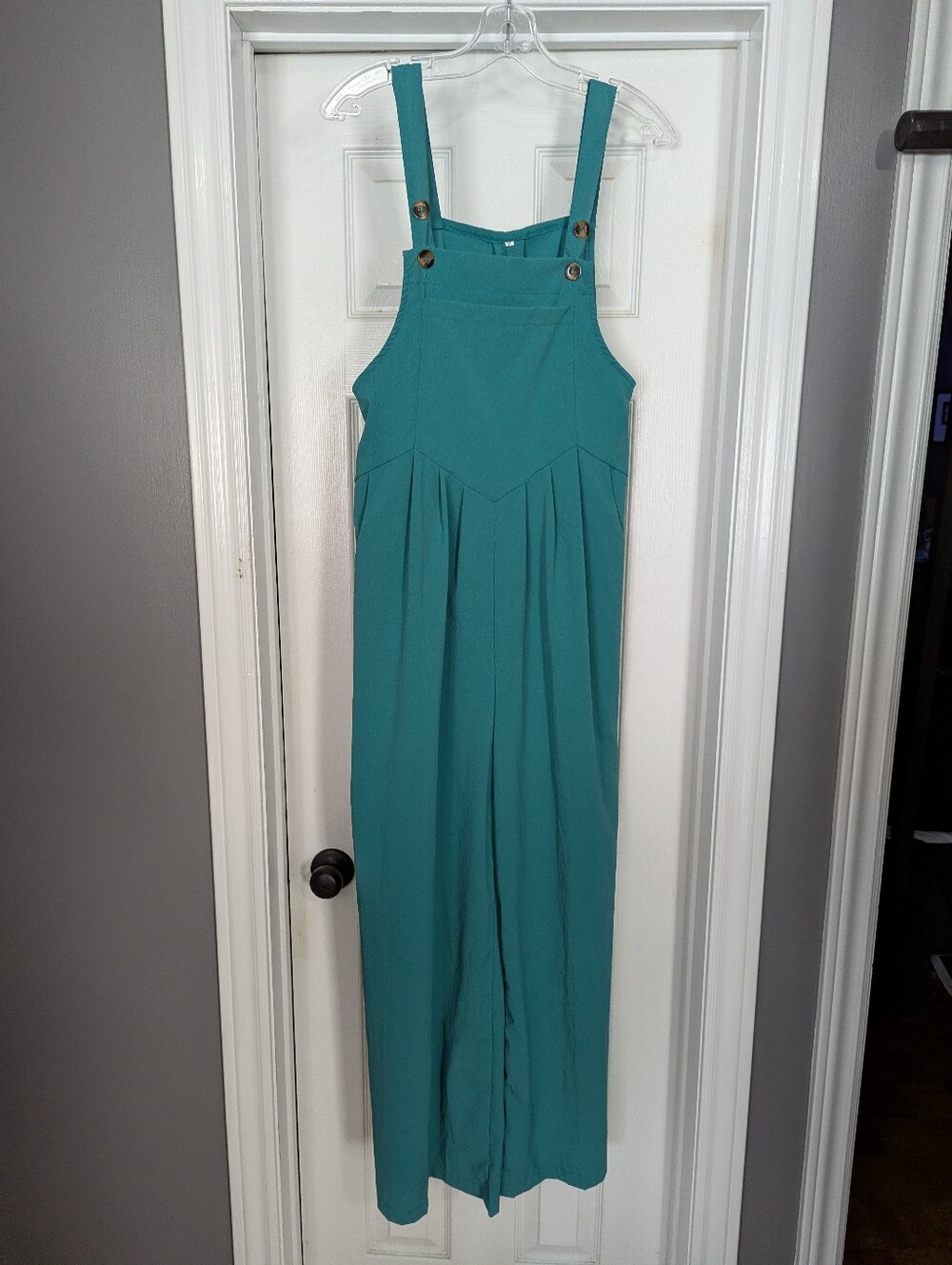 Amazon Essentials Teal Green Wide-Leg Jumpsuit